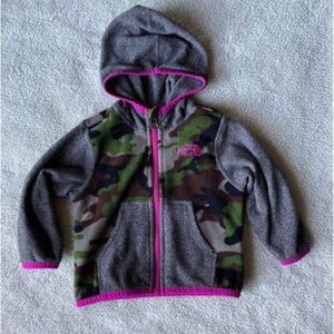 6-12 Month The North Face Fleece Zip up Hooded Jacket for Baby